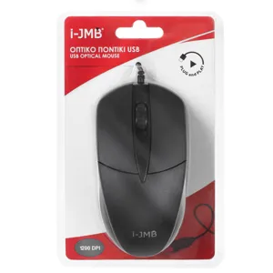 Mouse Optic cu Fir, 1200 dpi, Negru