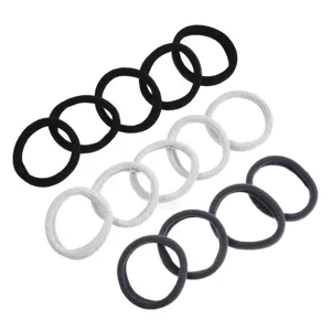 Set elastice de par frotte 14 cm negru gri argintiu
