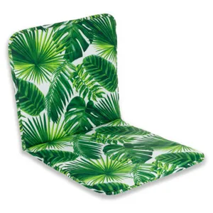 Pernă decorativă pentru scaun cu spătar, model frunze tropicale, 85x43 cm