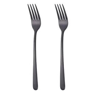 Furculite din Otel Inoxidabil Negre Matte, 21 cm, Set de 2 Bucati