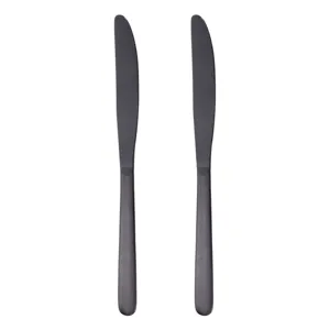 Cuțite de Masă din Oțel Inoxidabil Negru Mat, 23 cm - Set 2 Bucăți