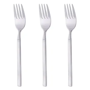 Furculițe mici din oțel inoxidabil, set 3 buc, 15 cm, finisaj mat