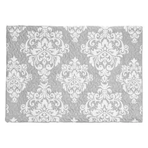 Fată de pernă gri cu model damask, 68x49 cm