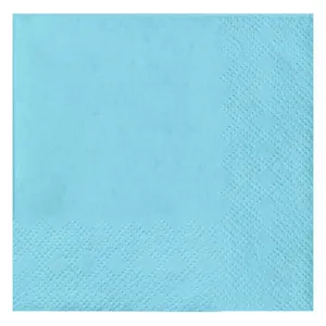 Șervețele de masă, 2 straturi, Bleu Pastel, 21x21cm, 25 buc