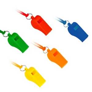 Set fluiere plastic multicolor cu cabluri pentru antrenamente sportive