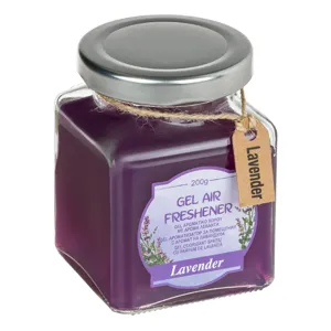 Odorizant Gel Mov cu Aroma de Iasomie în Recipient din Sticlă