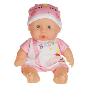 Păpușă Unicorn Salopetă Roz Albă 22cm pentru Copii