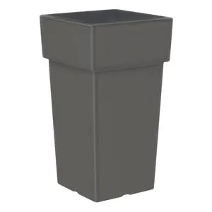 Ghiveci din plastic patrate gri mat – Design modern