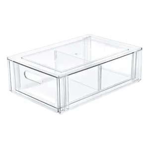Organizator Frigider 2 Compartimente Plastic Transparent