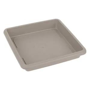 Farfurie ghiveci din plastic mocca patrate pentru grădină