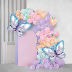 Set Decorativ Baloane Pastelate Folie Fluturi pentru Petreceri