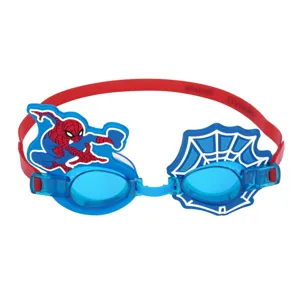 Ochelari de înot pentru copii, din silicon, albastru, model Spiderman, 3+ ani