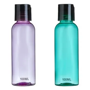 Set sticle călătorie transparente pentru produse cosmetice