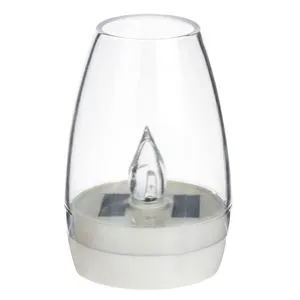 Felinar Solar Transparent de Masă cu Efect Flacără