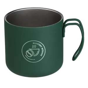 Cana Metalică Verde Mată cu Imprimeu Special