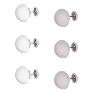 Set 6 Cleme de Fixat Plapuma, Forma de Ciuperca, Albe si Gri, 2x3 cm