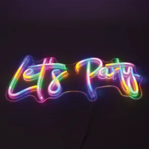 Lampa LED Neon Colorat 'Let's Party' - Decorațiune UV