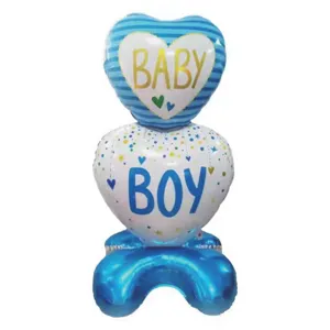 Balon din Folie Inimă 3D, Bleu, 115x60cm
