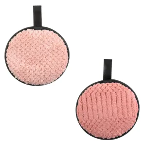 Set Bureti Demachianti Rotunzi, 2 buc, 11 cm, Roz Somon