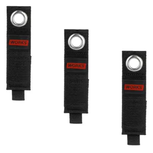 Coliere de Fixare Reutilizabile cu Inel si Scai, 3 buc, 14x4 cm, Negru