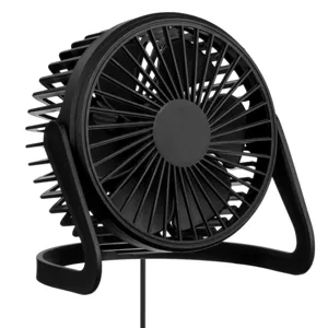 Ventilator de masă USB, Negru, Ø14cm