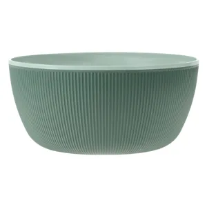 Bol din plastic verde menta cu model dungi, capacitate 4L