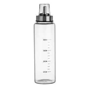 Recipient Sticlă Ulei 500ml cu Gura de Scurgere și Capac Transparent