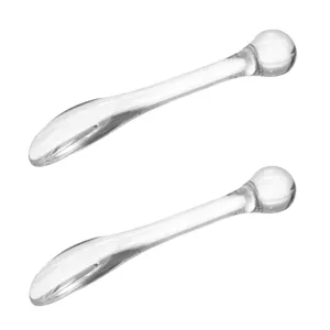 Set de 2 Aplicatoare Transparente pentru Crema si Masaj Facial, 8 cm