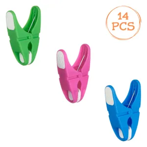 Cârlige Softgrip pentru Rufe, 3 Culori, 7cm, 14 buc