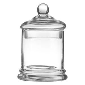 Borcan de Sticlă Transparent cu Capac pentru Bomboane 0.6L