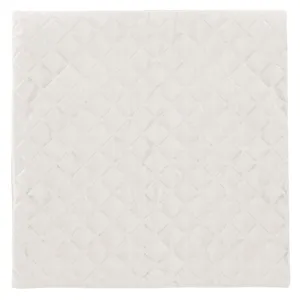 Fată de pernă decorativă de iarnă, Velvet, Ecru, Model Romburi, 45x43 cm