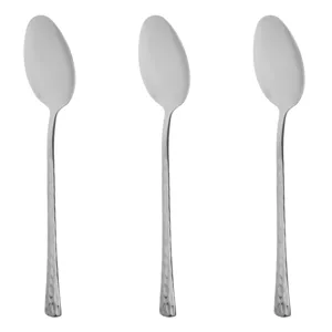 Set de Lingurite din Otel Inoxidabil - Model Reliefat \"Hammered\"