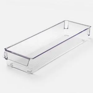 Organizator frigider și congelator din plastic transparent cu mâner