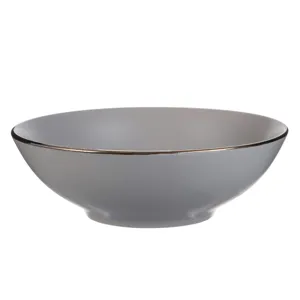 Bol Ceramic Gri Metallic cu Diametru 23.5cm