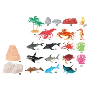 Set Figurine Animale Marine, 40 Bucăți, Multicolor pentru Copii
