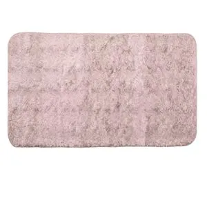 Covoraș decorativ din imitație de blană dusty pink, 130x90 cm