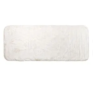 Covoras Decorativ din Imitatie de Blana, Off White, 140x60cm, Antiderapant