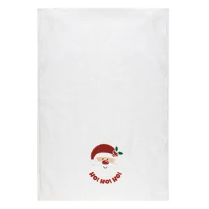 Prosop de Maini Bumbac Alb cu Mos Craciun Brodat 60x40cm