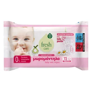 Servetele umede pentru bebeluși cu extract de musetel și aromă baby powder