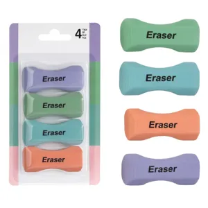 Radiere cu Mâner, Set 4 buc, Culori Pastel
