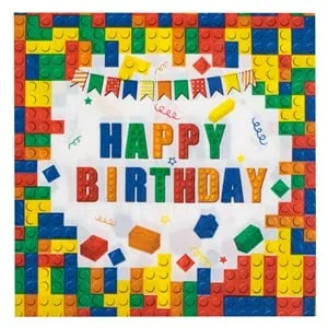 Servetele de masă petrecere Happy Birthday 33x33cm