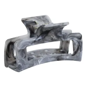 Clamă de păr dreptunghiulară, Gri Marble, 8 cm