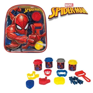 Set Plastilina cu Erou Spiderman, 4 Recipiente a 50g, 5 Accesorii, 200g