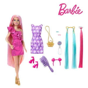 Păpușa Barbie cu Păr Multicolor și Accesorii de Modă