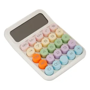 Calculator de birou cu taste tip masina de scris, 12 cifre, alb