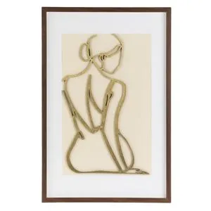 Tablou Decorativ 3D Figură Feminină cu Detalii Aurii
