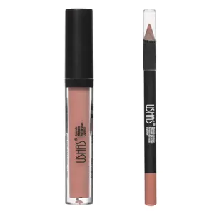 Set Luciu de Buze Mat & Creion de Buze, Roz Nude, 3.8ml