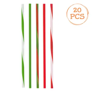 Paie Reutilizabile din Plastic Multicolor pentru Crăciun - Set 20 buc