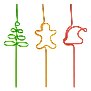 Set Paie Răsucite Crăciun Multicolor pentru Băuturi