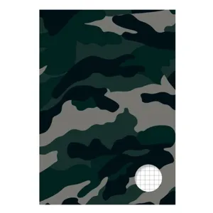 Caiet A5 de Matematică Liniat cu Copertă Model Camuflaj Army, 60 File